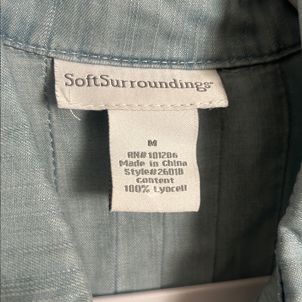 Soft Surroundings Chambray Top - image 5